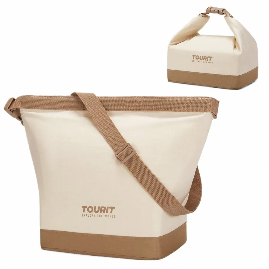 Tourit Boîte à lunch pour femmes avec boucle durable fourre-tout pliable à grande ouverture sac à lunch isolé femmes travaillant en plein air O18a #