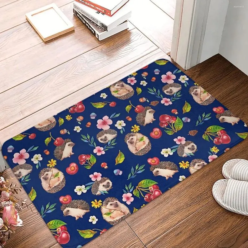 Carpets Mushroom Mushrooms Non-slip Doormat Hedgehog With Cherries Carpet Living Room Bedroom Mat Outdoor Home Pattern