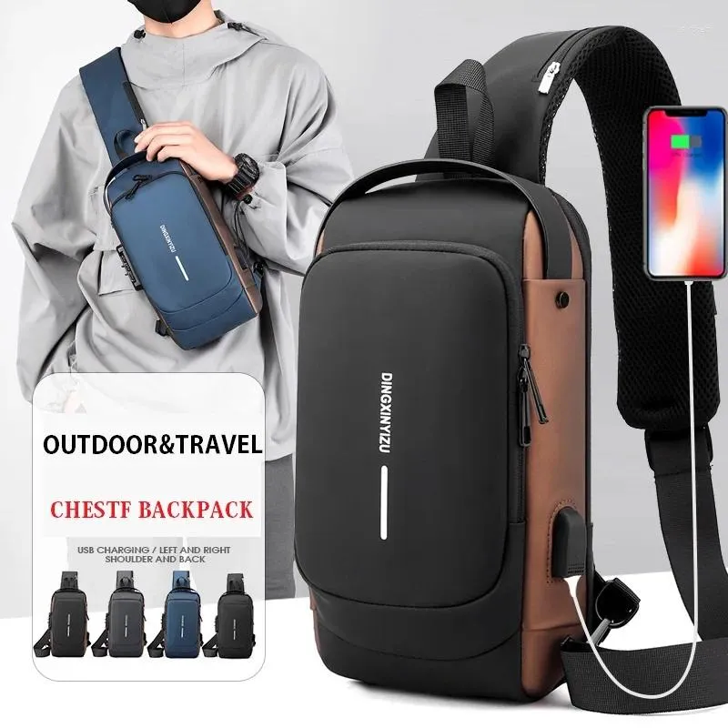 حقيبة ظهر للرجال الصدر المضاد للسرقة موشيلا مشيليو USB شحن Zaino Uomo Mochilas Coreanas Small Morrales Para Hombre