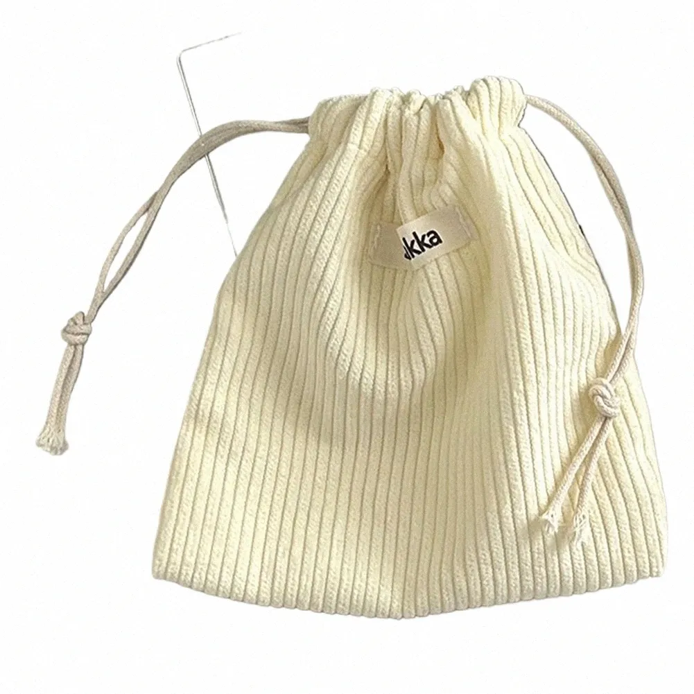 Corduroy Drawstring Gift Bag Versatile Cosmetic Pouch, Candy Organizer  Christmas Favor Bag for Women Girls