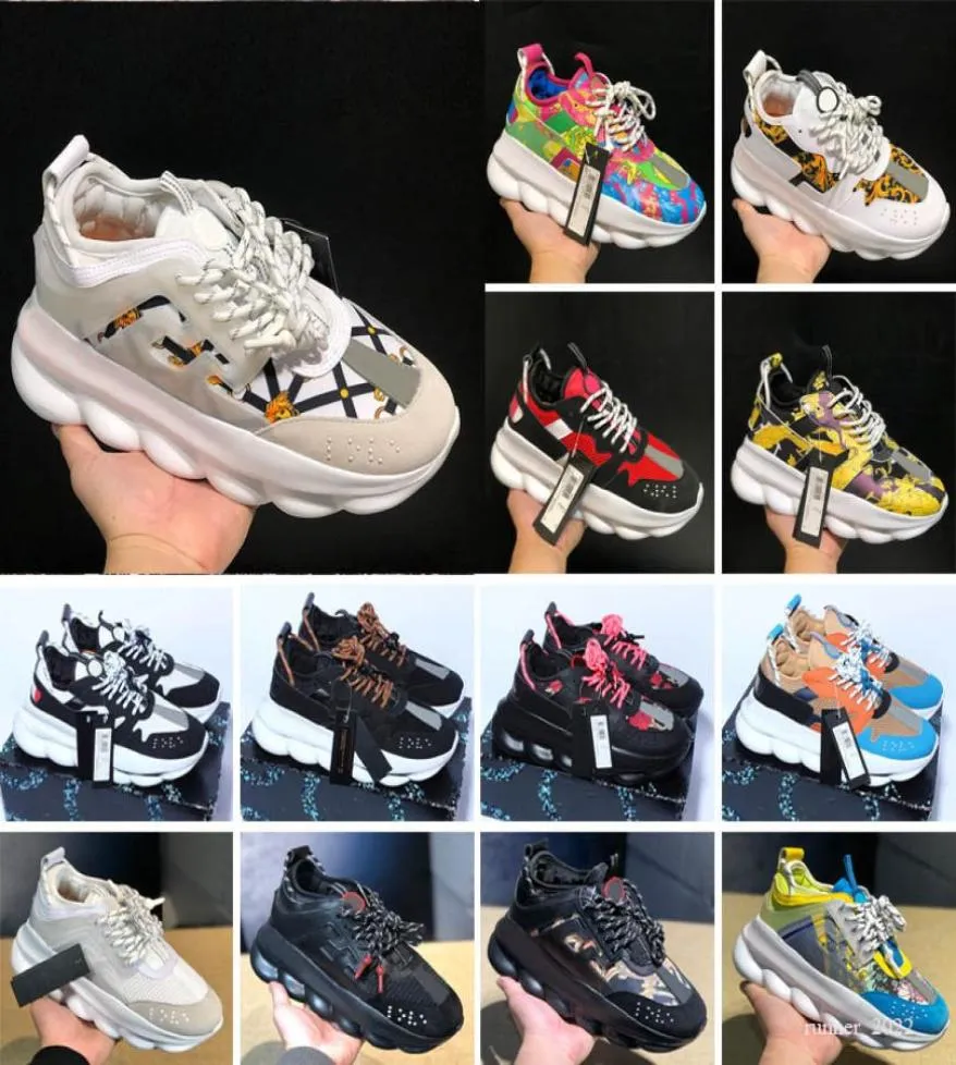 Brand Designer Sneakers Boots Casual Shoes Sneakers Suede Shoes Chain Reaction Italian Reflective Triple Black White Multicolor Me7798121