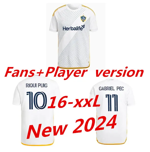 S-XXLファンプレーヤーバージョン2024 LAFCサッカージャージ24 25 RIQUI PUIG GABRIEL PEC KAYE ROSSI LOS ANGELES FC LA GALAXY CHICHARITO SHIRTS MEN KIDS 999