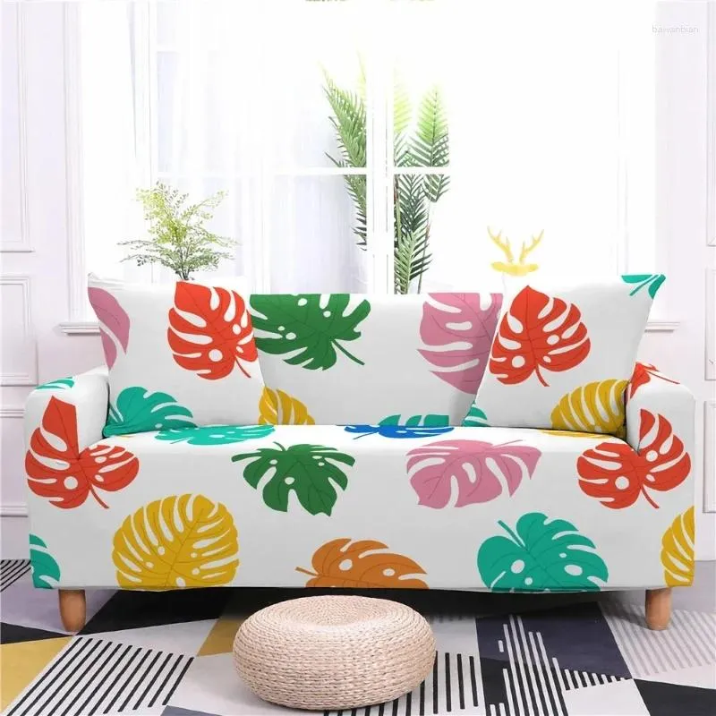 Pokrywa krzesła Nordycka tropikalna roślina z wydrukowana sofa dekoracja okładki do sof domowych elastyczna odporna i odporna na zmarszczki uniwersalne