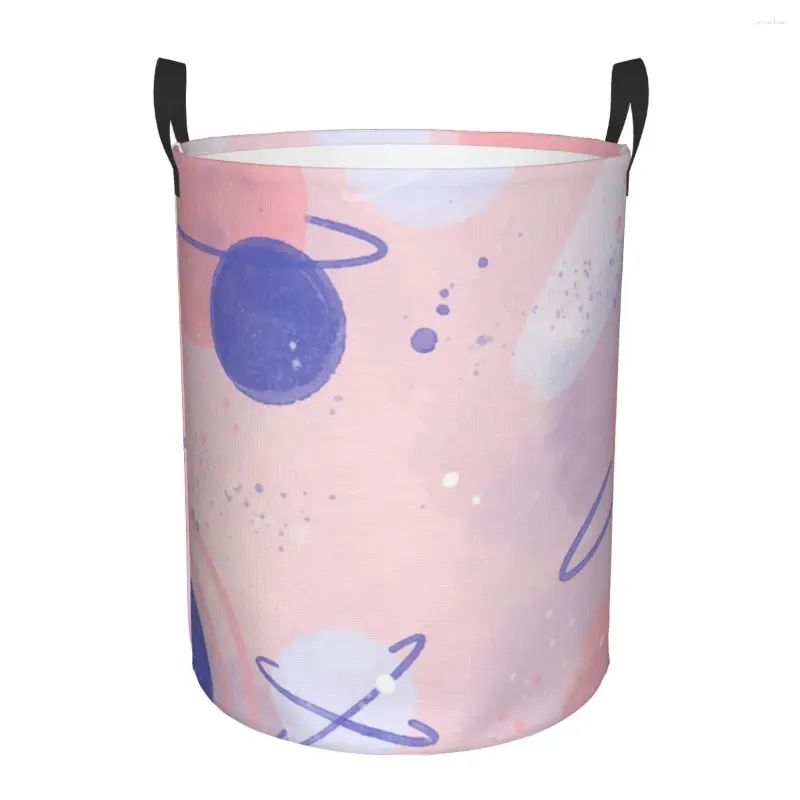 Laundry Bags Dirty Basket Watercolor Galaxy Cute Print Folding Clothing Storage Bucket Toy Home Waterproof Organizer