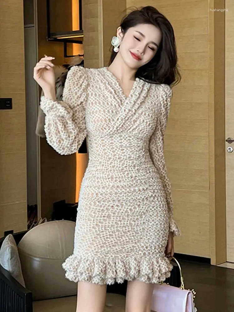 andmary Helen knit flare mini dress ベージュ Helen knit flare mini dress