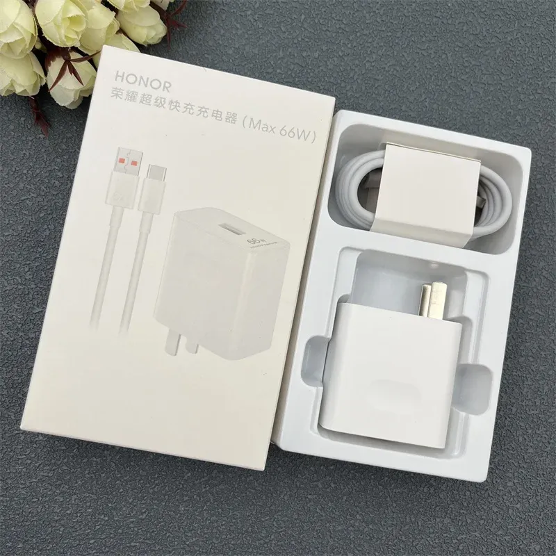Red Super Charge 66W USB Charger for Honor 50, 50 SE, 50 Lite