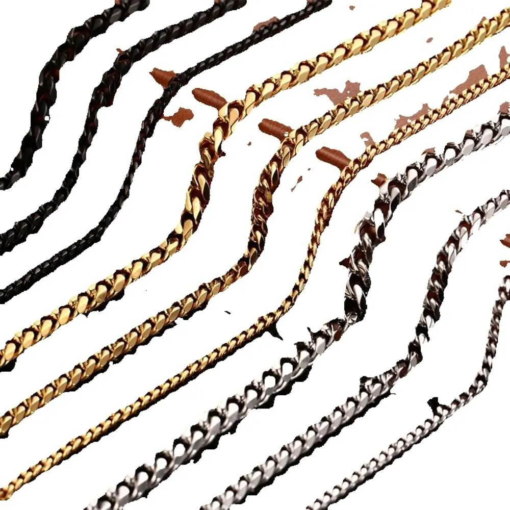 Fashion Jewel Stainless Steel Designer Men Women Necklace Gold Titanium Chains Necklace Man Chains Necklaces