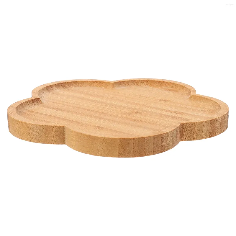 Decorative Figurines Tray Tableware Pastry Plate Confectionery Food Holder Storage Bamboo Cookie Jewelry