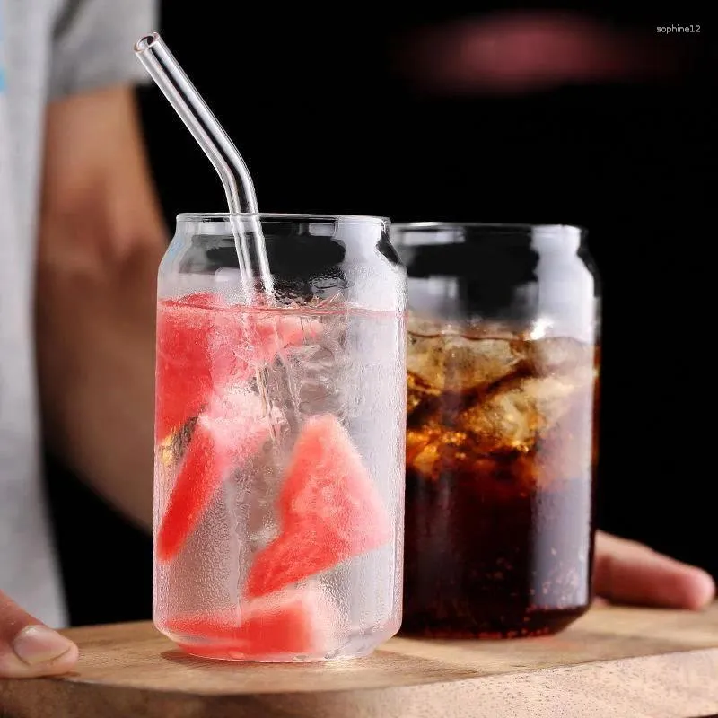 Bicchieri da vino Tazza di vetro creativa Tazza da caffè Latte Tè Birra Cocktail Bevanda fredda Succo di frutta Accessori da bar durevoli ad alto contenuto di borosilicato