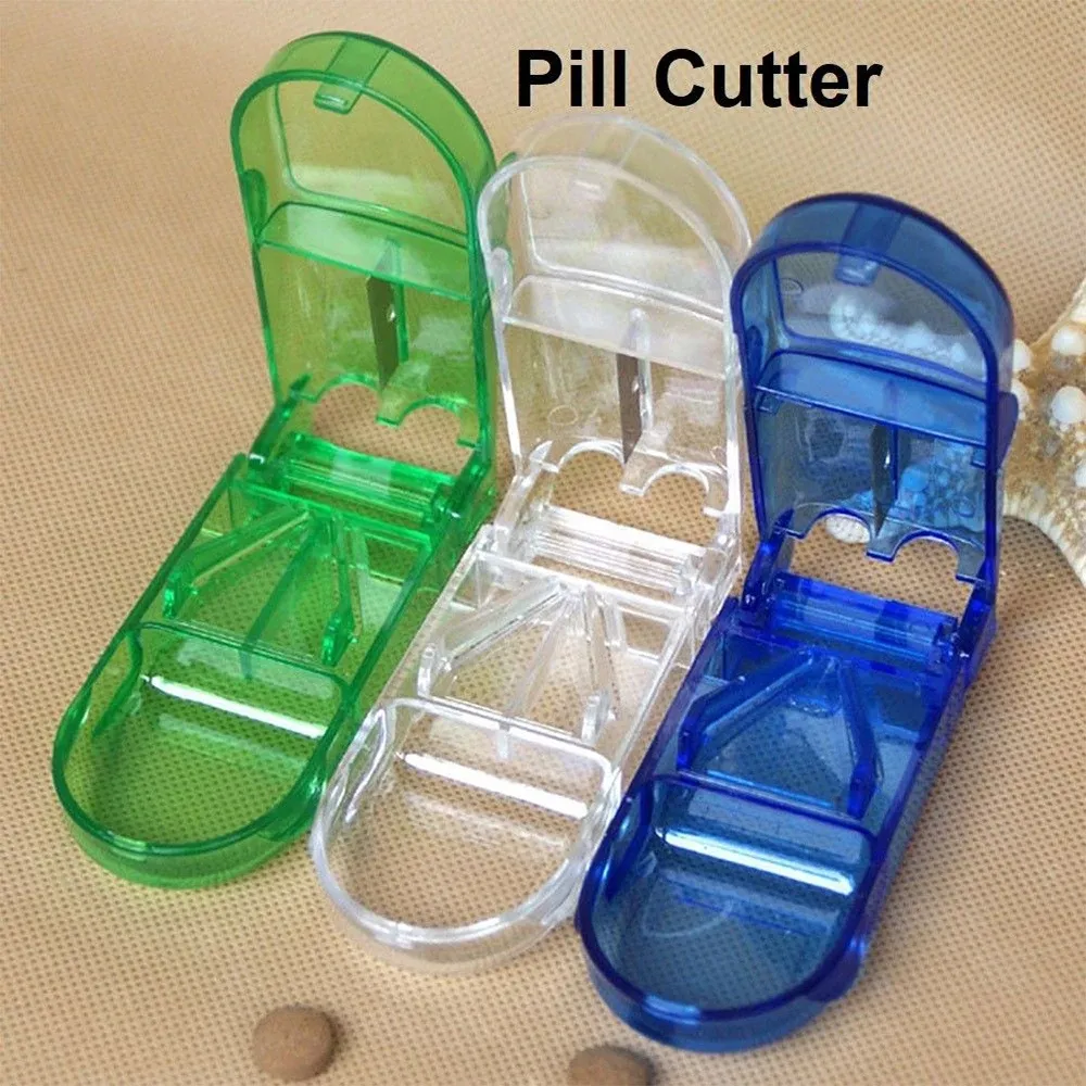 Medicine Tablet Cutter Pill Storage Box Splitter Divide Compartment Storage Box Portable Home Medicine Case Box Health Care Box