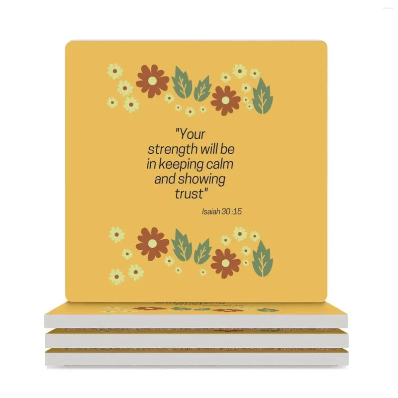 Table Mats JW Year Text 2024 Notebook Perfect Gift Idea For Jehovah Witness Ceramic Coasters (Square)