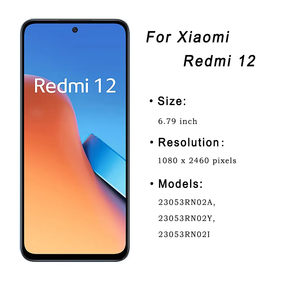 Original For Xiaomi Redmi 12 6.79 In IPS LCD Display... From Ddmymaster ...