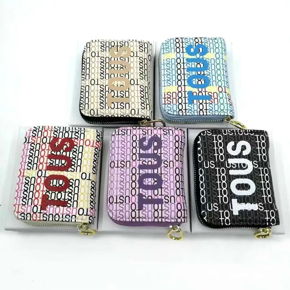 European and American Wallet Shops Shocked Prices Wholesale Retail Tous New Womens Short Wallet Fashion Printed Zipper