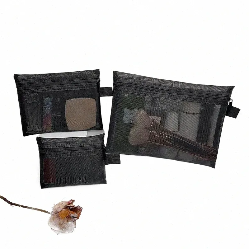 1pcs Petit Grand Sac Cosmétique Transparent Neceser Trousse De Toilette Brosse Cas Femmes W Lipstic Maquillage Sac Organisateur Pochette x7H6 #