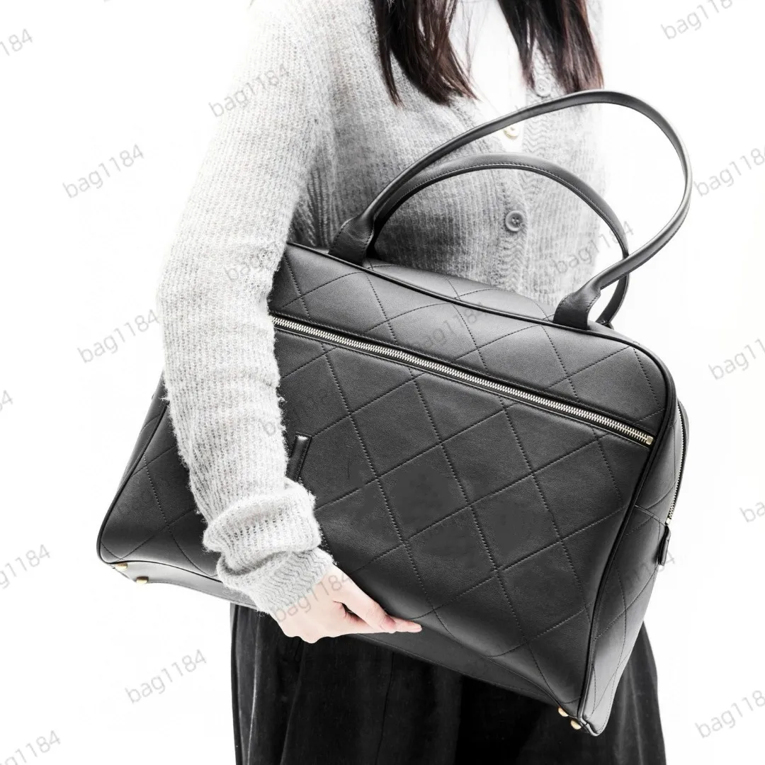 Fashion Luxury Sacs Femme Designer Sac Bowlingball Tote Sac Diamond rétro Retro en cuir authentique Vache de vache sac Zipper à main Sac à épaule noire