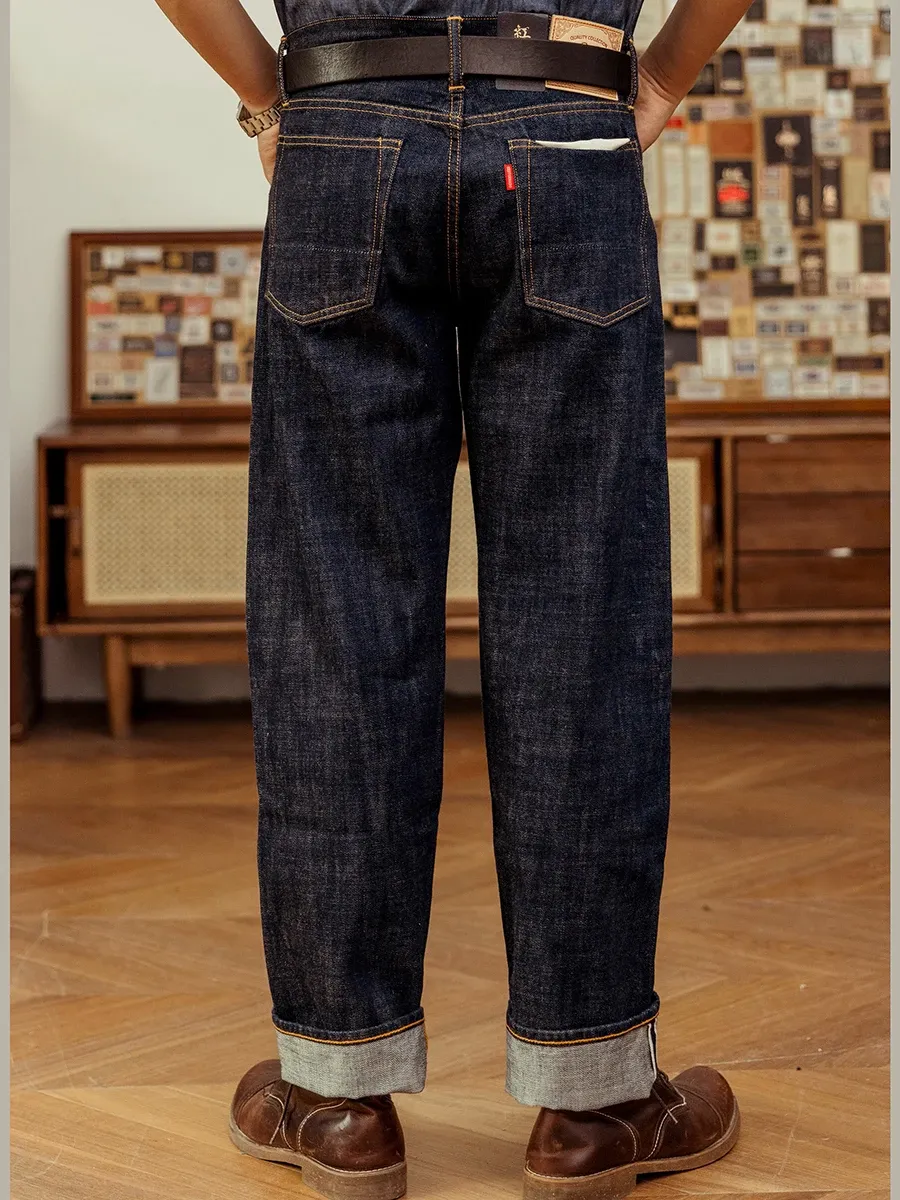 Amekaji DN-0006 Red Tornado 14oz Selvedge Denim baggy jeans Amekaji DN-0006 Red Tornado 14oz Selvedge Denim baggy jeans