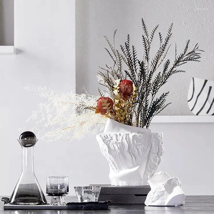Wazony nowoczesny duży ceramique kwiat klasyczny centrum ślubu ręcznie robiony wazon domowy element ceramiczny wystrój