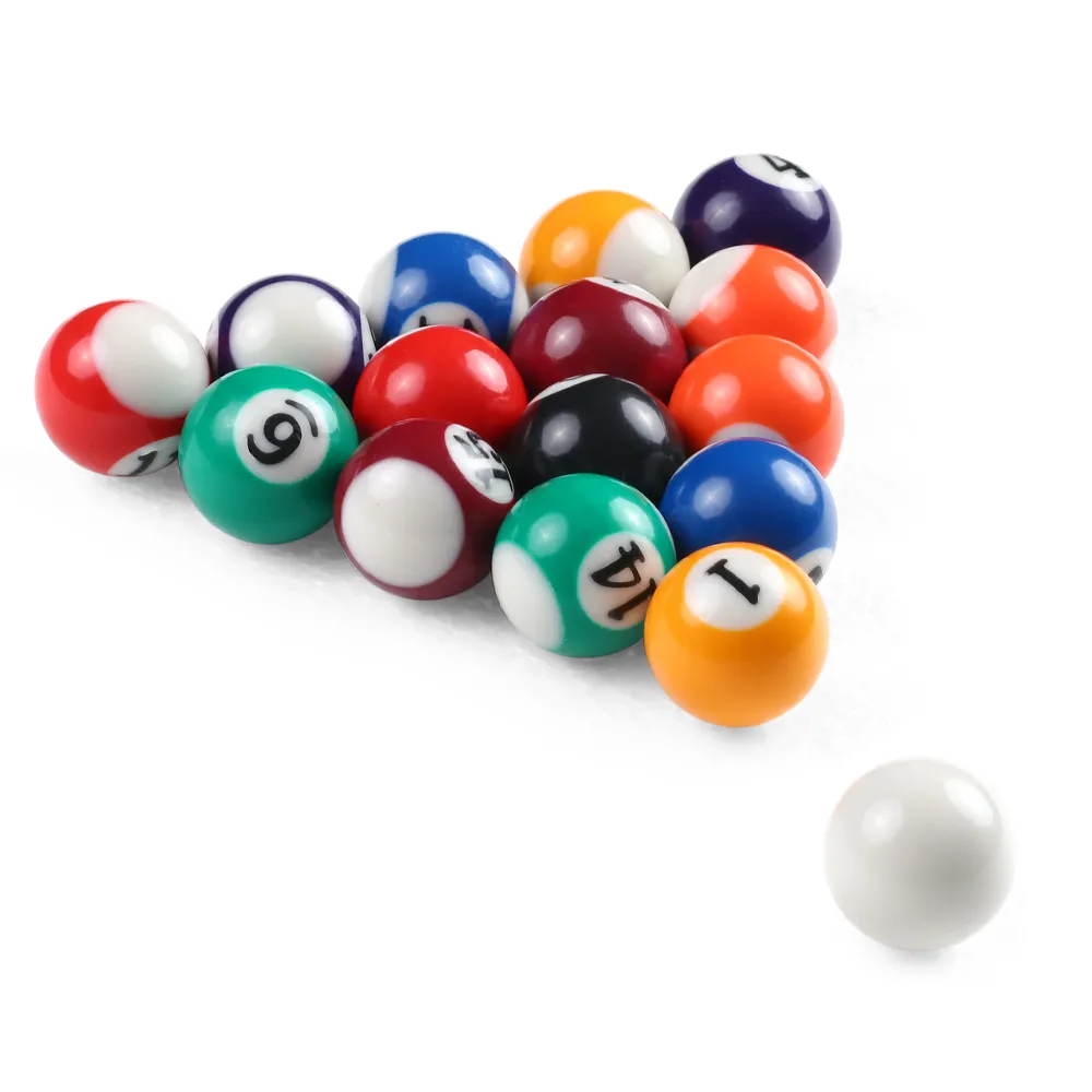 25mm / 38mm de bilhar infantil bolas de tabela de tabela definir resina pequena piscina bolas de piscina bola de mesa full set jater para brincar de bola de mesa de presente