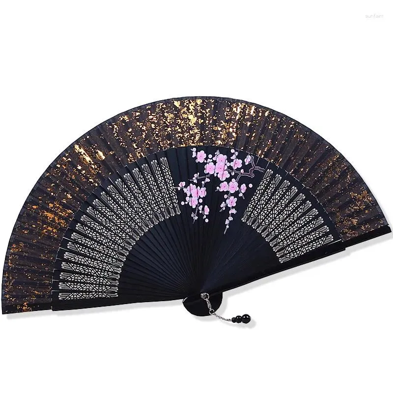 Decoratieve Beeldjes Klassieke Vouwventilator Chinese Vintage Bamboe Dans Japanse Stijl Vrouwen Bruiloft Hand Draagbare Ventilador