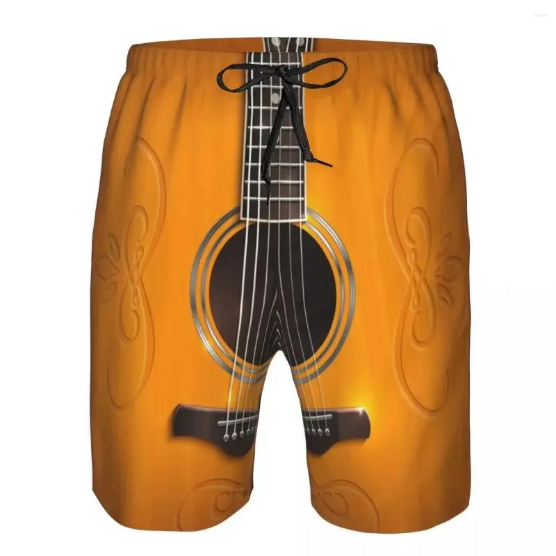 RED GUITAR SWIM TRUNKS