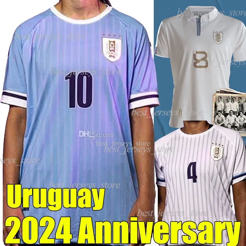 2024 Jerseys de football Uruguay 24/25 Suarez Copa American de Arrascaeta 2025 Fans Joueur Version R Araujo Bentancur E.Cavani Retro 2010 Shirts Football