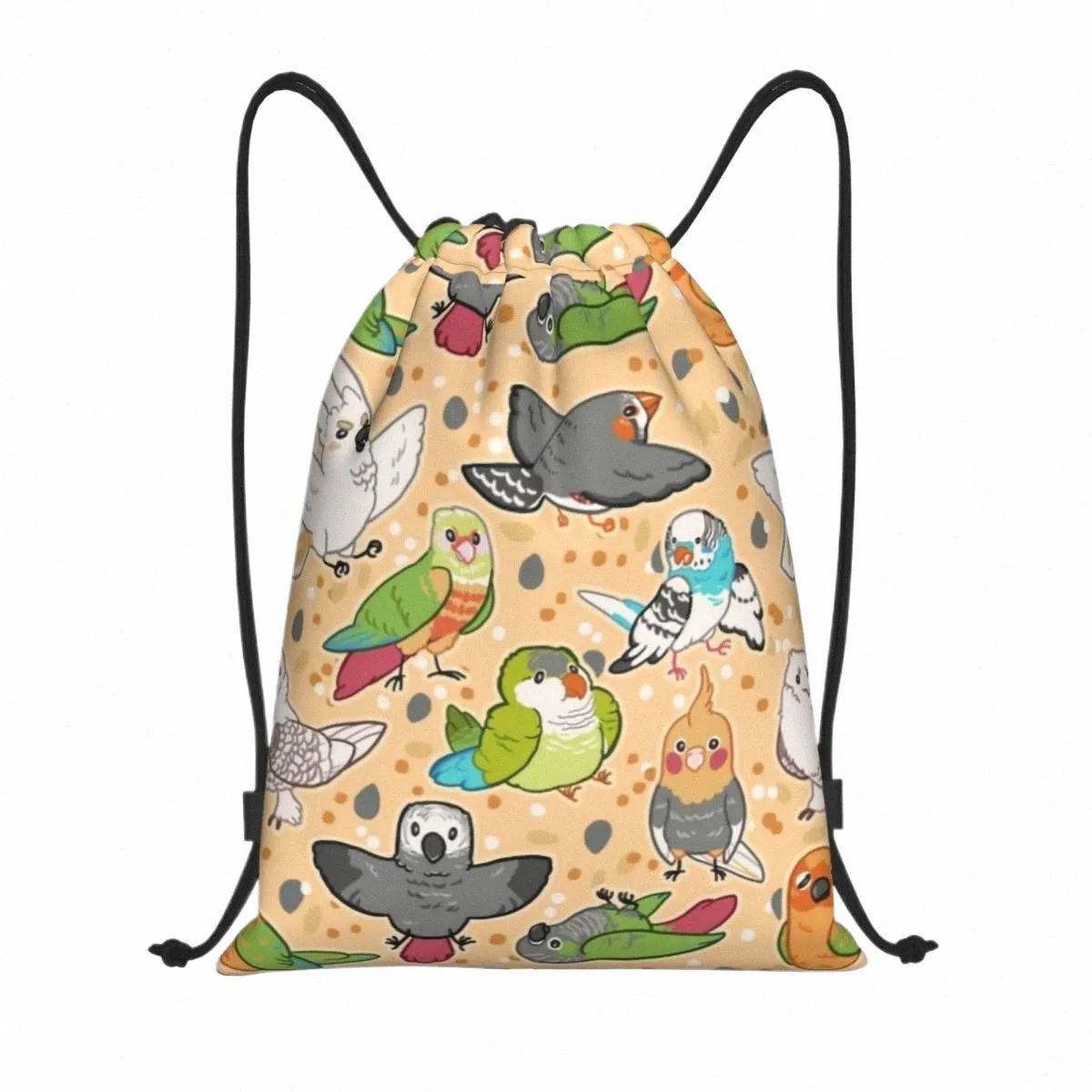 custom Pet Birds Drawstring Backpack Bags Women Men Lightweight Cockatiel Budgie Parrot Gym Sports Sackpack Sacks for Training 45gq#