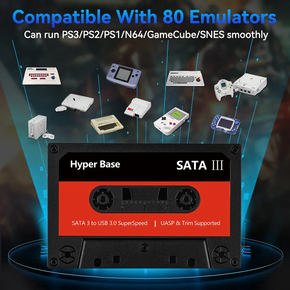 2TB Batocera Retro Gaming External Hard Drive For Windows Game HDD Game Console For PS3/PS2/PS1/WII/N64/SNES Hard Disk For PC