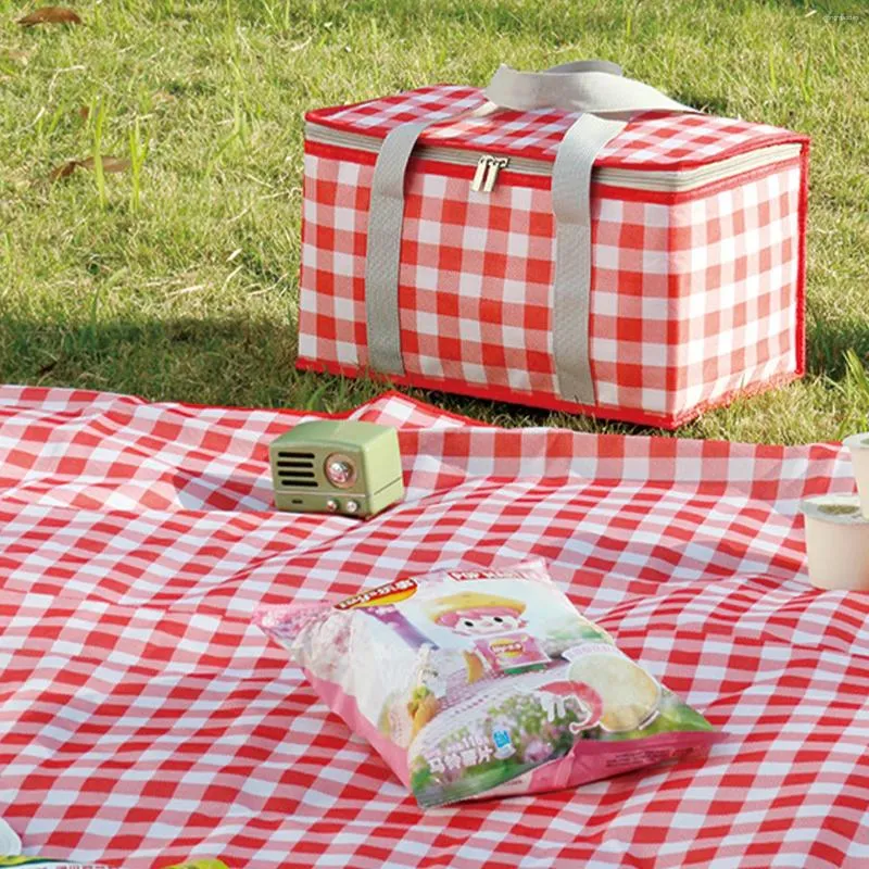 Opbergzakken Waterdichte lunchtas Oxford stoffen picknickdeken en wandelen Reizen buiten kamperen Geïsoleerd met aluminiumfolie