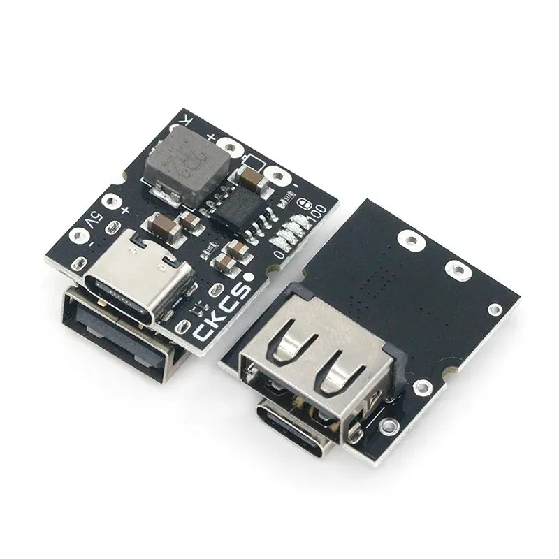 Tipo-c usb 5v 2a conversor de impulso step-up módulo de energia placa de proteção de carregamento de bateria de lítio display led usb para carregador diy