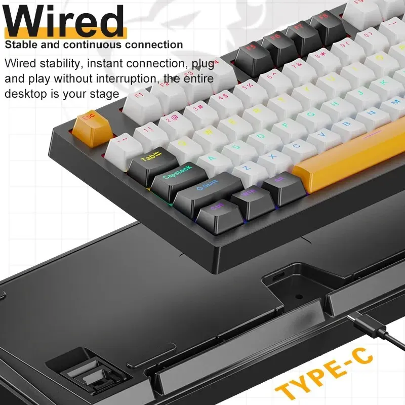 Complete Wire Keyboard Wired Keyboard And Mouse Combo Ergonomic Mechanical... From Ddmymaster ...