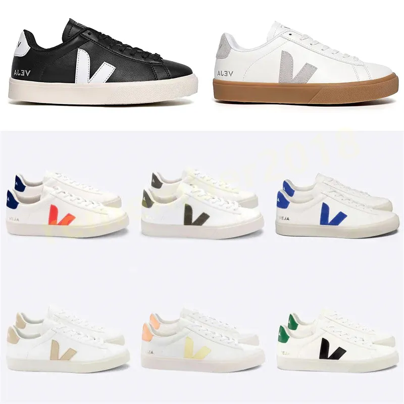 2024 Classico Brasile francese Brasile Verde a basso contenuto di carbonio V Piattate di cotone organico Sneakers Women Casual Classic White Designer Mens rumamenti 36-45 R31