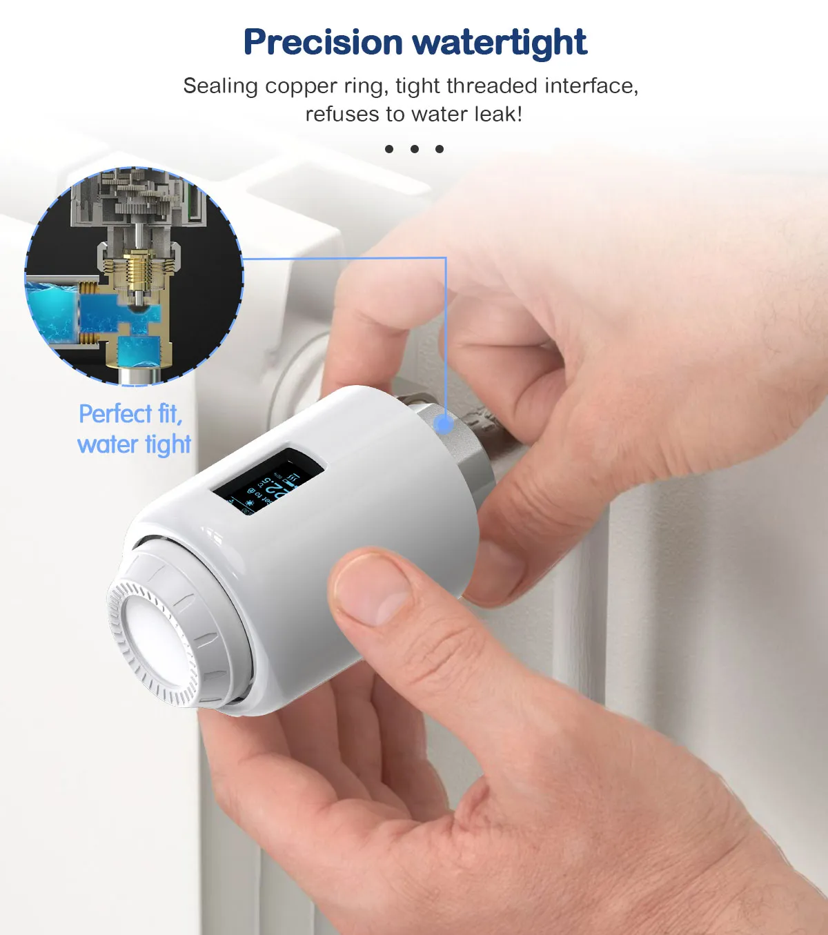 Remote Trv Tuya Radiator Actuator Valve Smart Bluetooth TRV Programmable ...