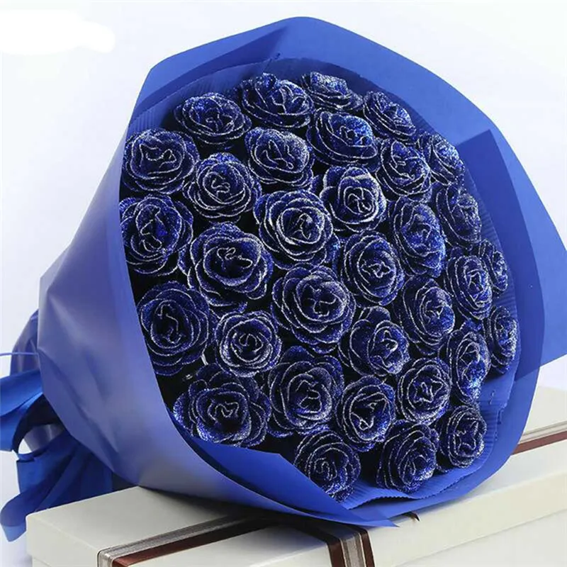 10/20/30pcs of 7cm Glitter artificial flower rose girl friend DIY High quality bouquet gifts for wedding Birthday home decor