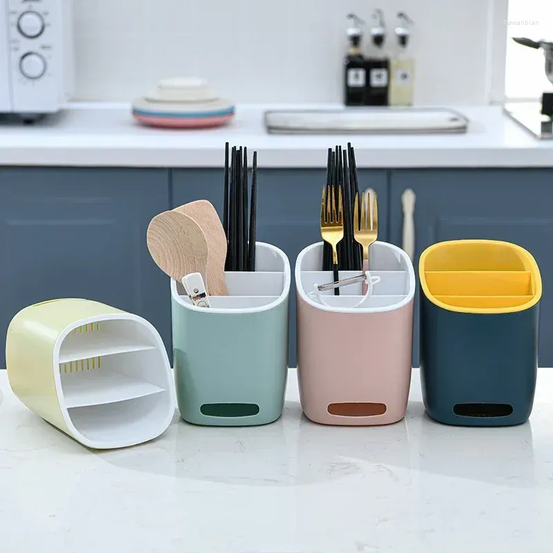 Cucina Cucchiaio Bacchette Forchetta Scatola Portaposate Multifunzione Portaposate Piano di lavoro in plastica