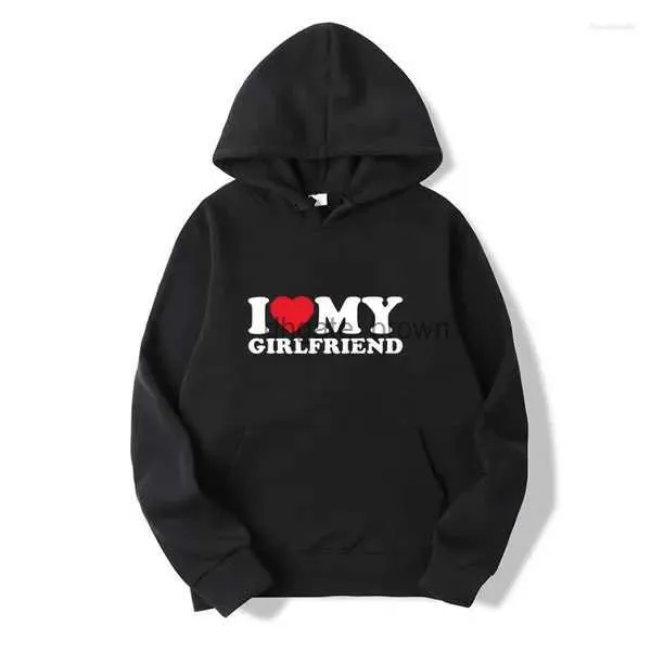 Mens Trailtsits Çift Setleri Seviyorum Erkek Arkadaşım Baskı Erkekleri Hoodies Sweatpants 2pcs Takımlar Kadın Takip Sweatshirt ve Joggers Lover