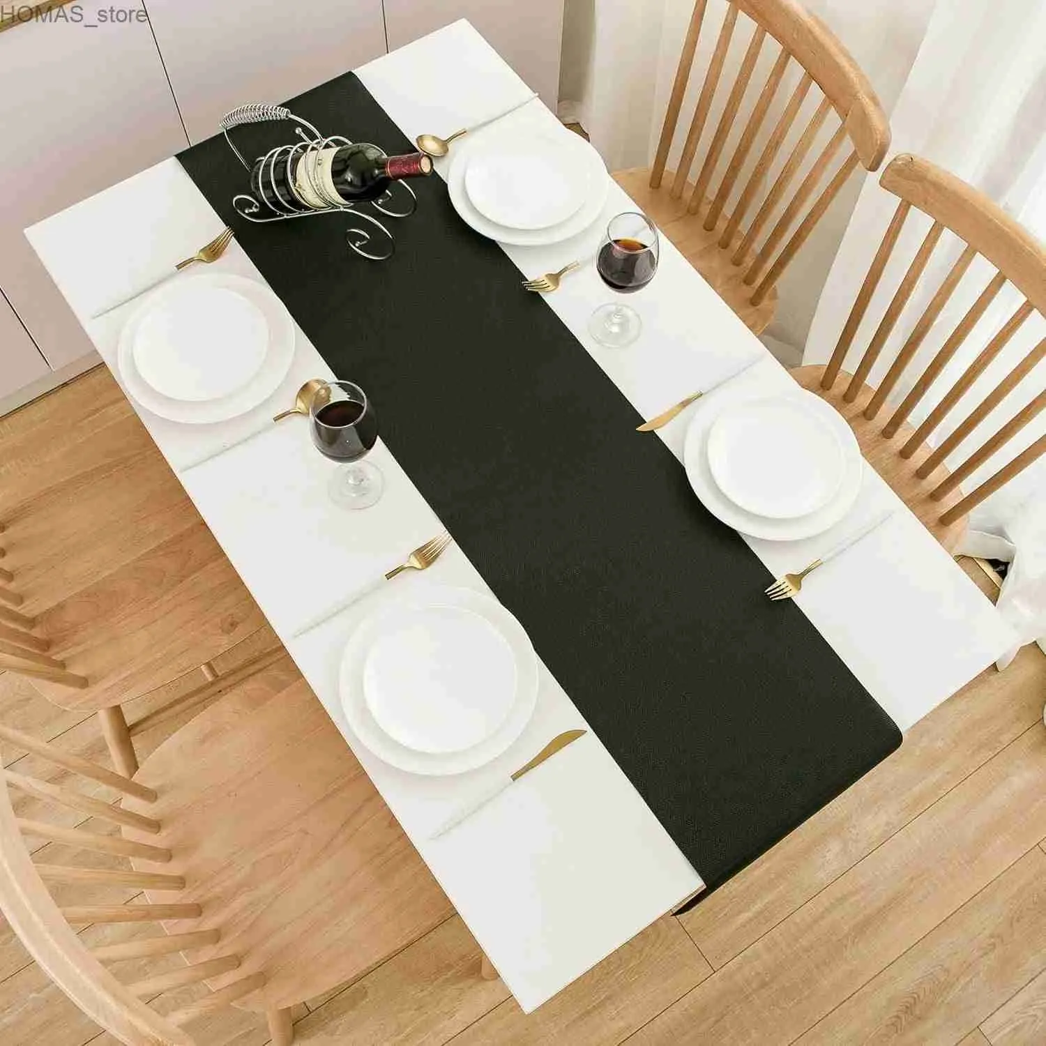 Table Cloth Simple Elegant Table Runner for Kitchen Dining Patio Dinner Table Outdoor Farmhouse Decorations Easy to Clean Wipeable Y240401