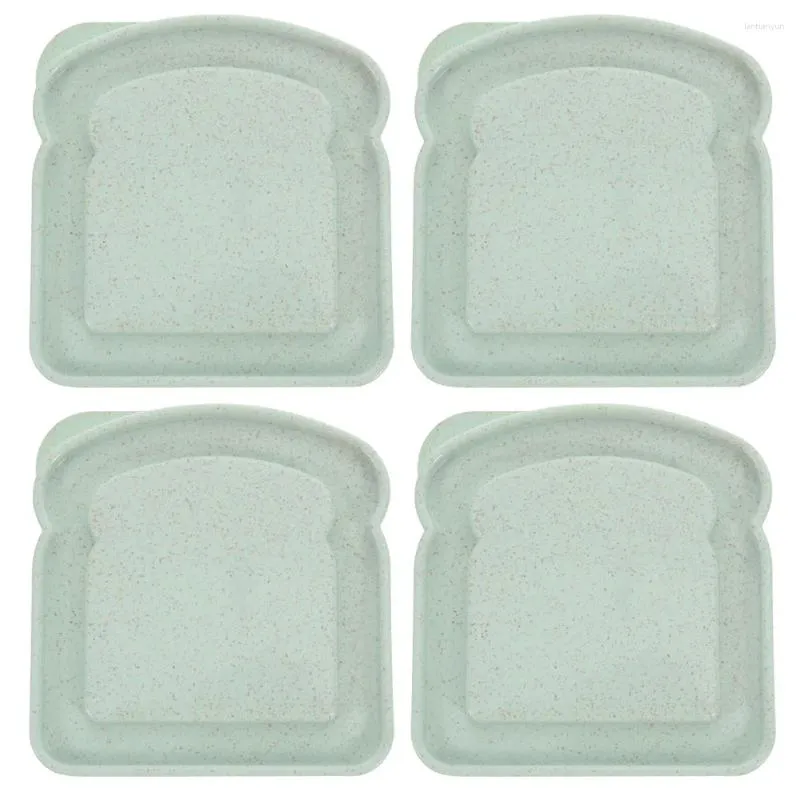 Teller-Sandwich-Box-Behälter mit Deckel, kleine verschließbare Behälter für Erwachsene, Laibbrot