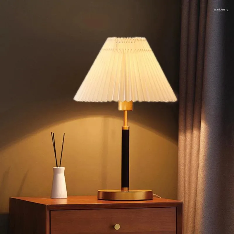 Tischlampen kreativer Falten Schreibtisch Lampe Home Dekoration Licht EU Retro Wohnzimmer Schlafzimmer El Nacht Lichter Touch Switch