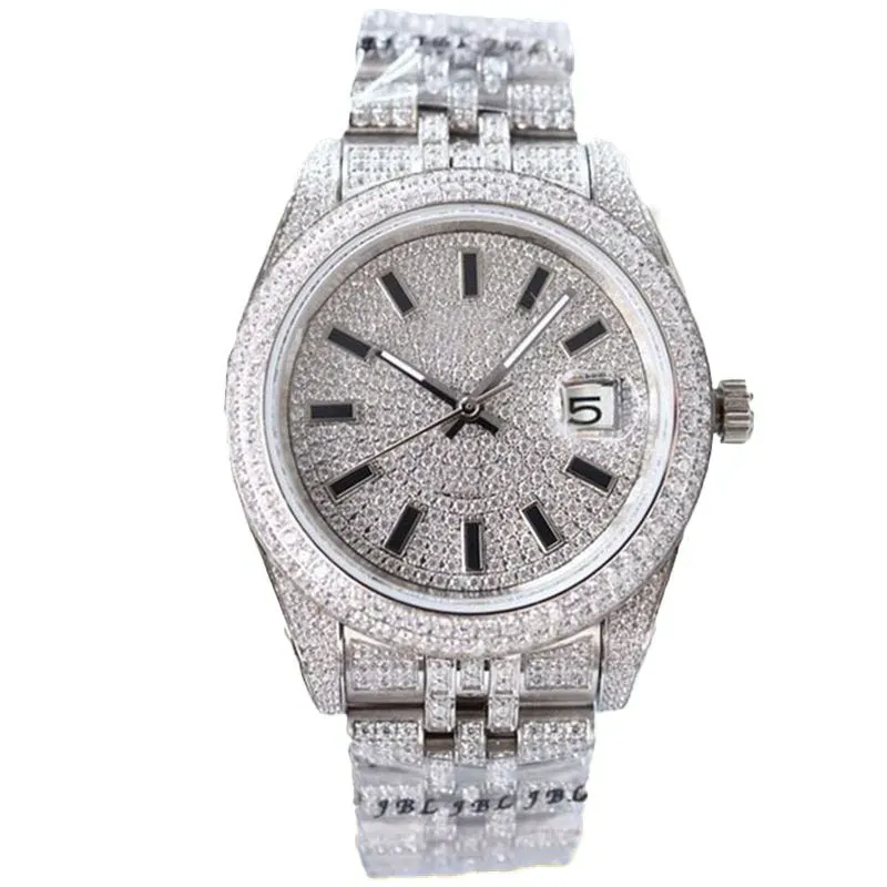 다이아몬드 시계 남성 시계 얼음 자동 기계식 시계 숙녀 손목 시계 Montre de Luxe Stainless Steel for Men Fashion Wristwatches Diamond Ice Out Watch