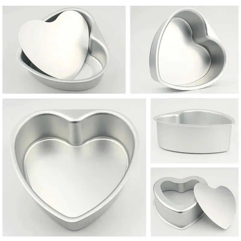 2024 3/5/6 Inches Kitchen Moving Bake Pan Chocolate Cake Bake Mold Bakeware Heart Shape Baking Tools for heart shape cake mold