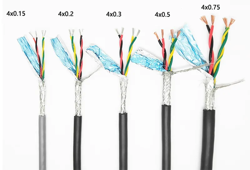 4v2 Rvsp RVSP 4-Core Twisted Pair Shielded Cable 26-16 AWG RS485 Signal Control ...