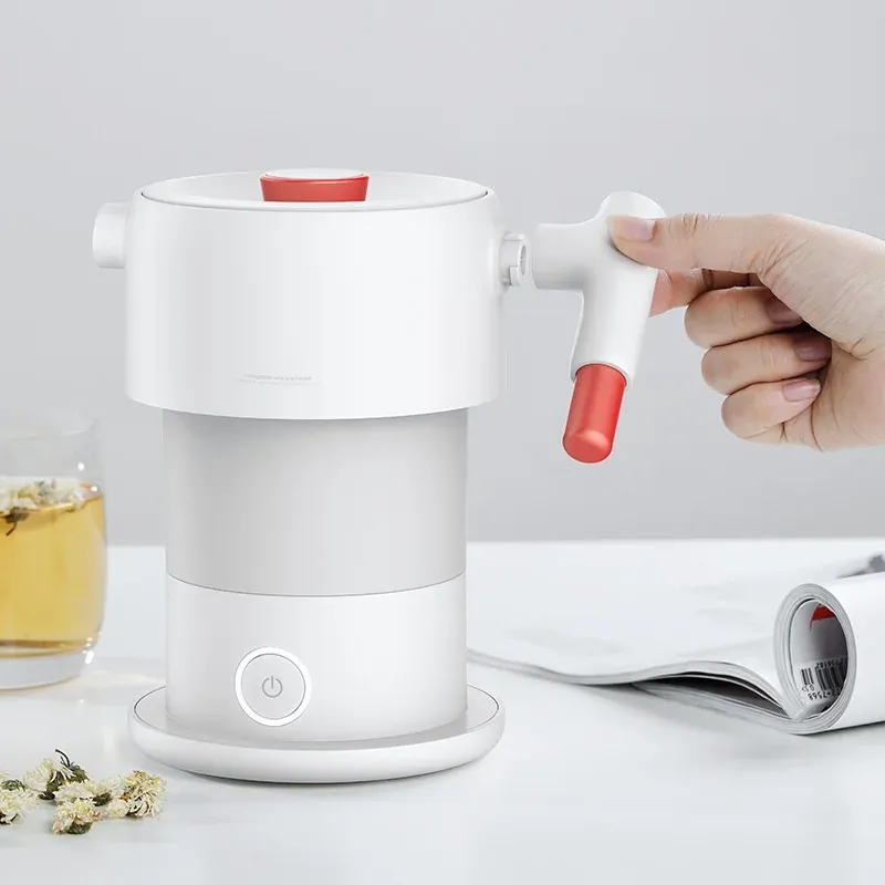 Foldable Glass Mini Travel Kettle with Temperature Control: For Coffee,  Tea, and Baby Bottles