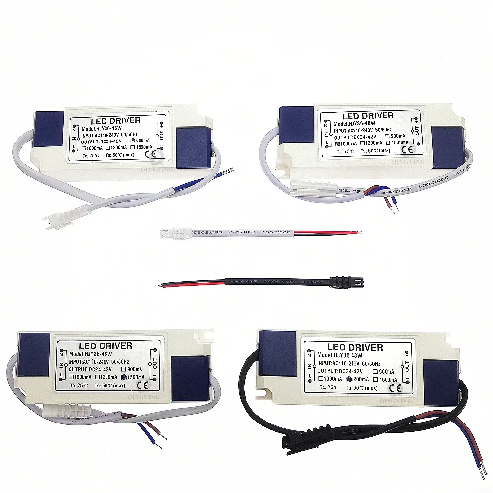 Transistor Led Switch48v 36W to 48W LED Lighting Transformer DC24-42V Flicker Free Power Supply ...
