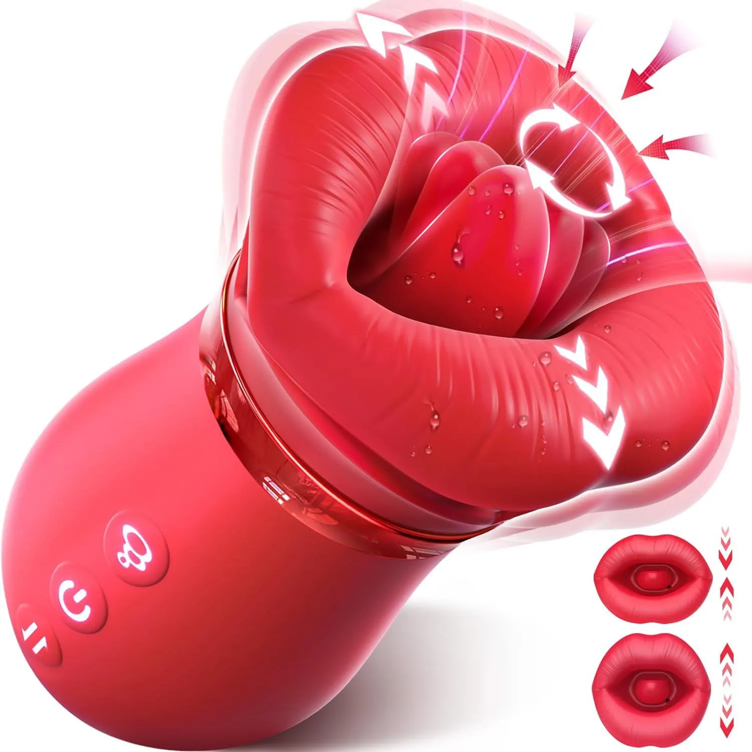 sex toy women 4 In 1 Rose Vibrator: Tongue Licking, Clit & G Spot... From Infant, $35.34
