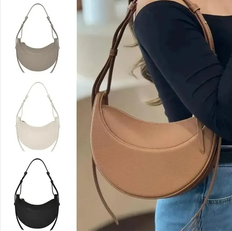 Moda Luxurys Bolsa de Ombro Mulheres Designer Bag Cyme Half Moon Tote Cross Body Bag Multi-Color Paris Bolsas Numero Dix Baguette Zip Hobo Suave Bolsa De Couro De Bezerro