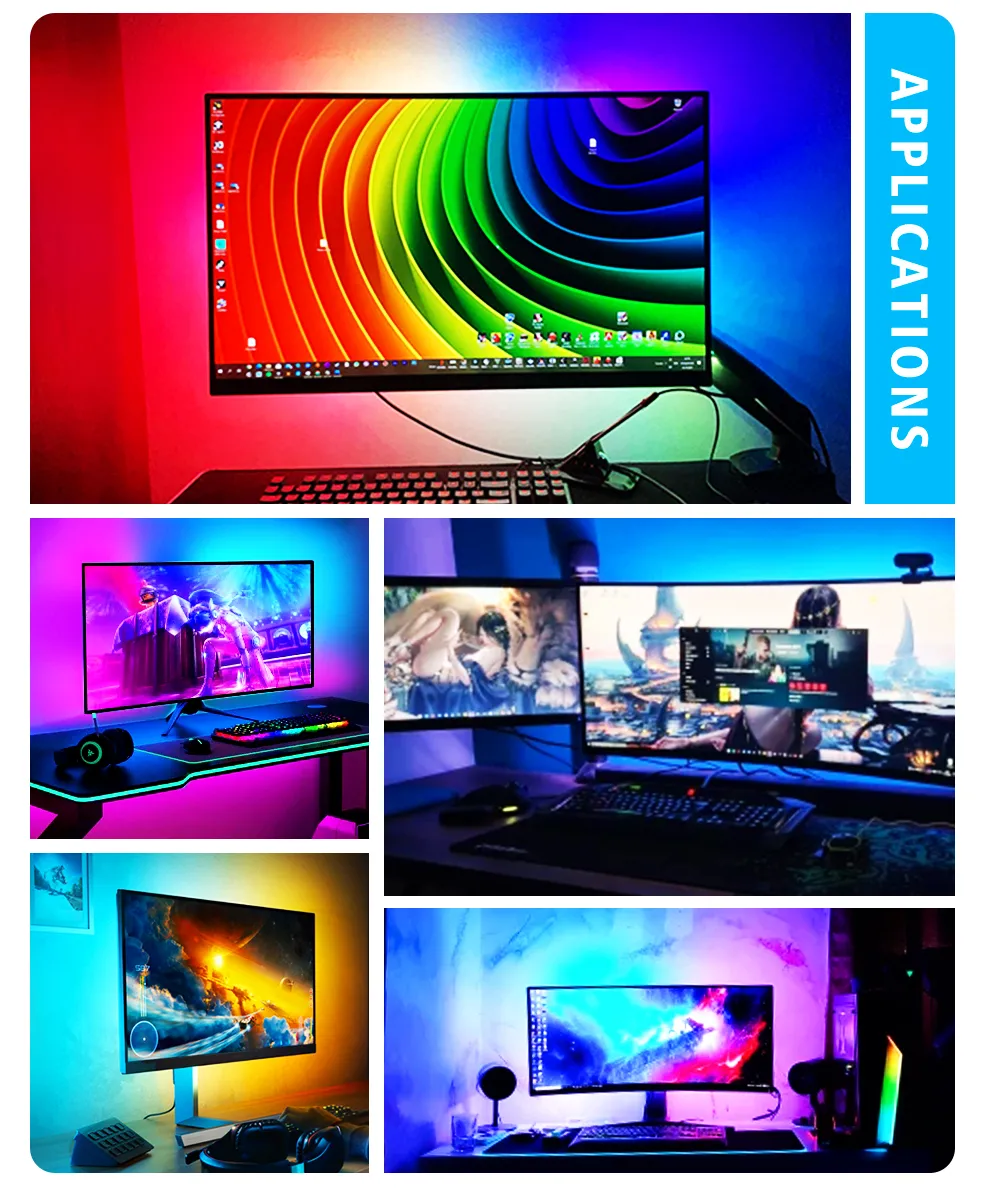 Smart Control led strip for Computer Monitor Screen...