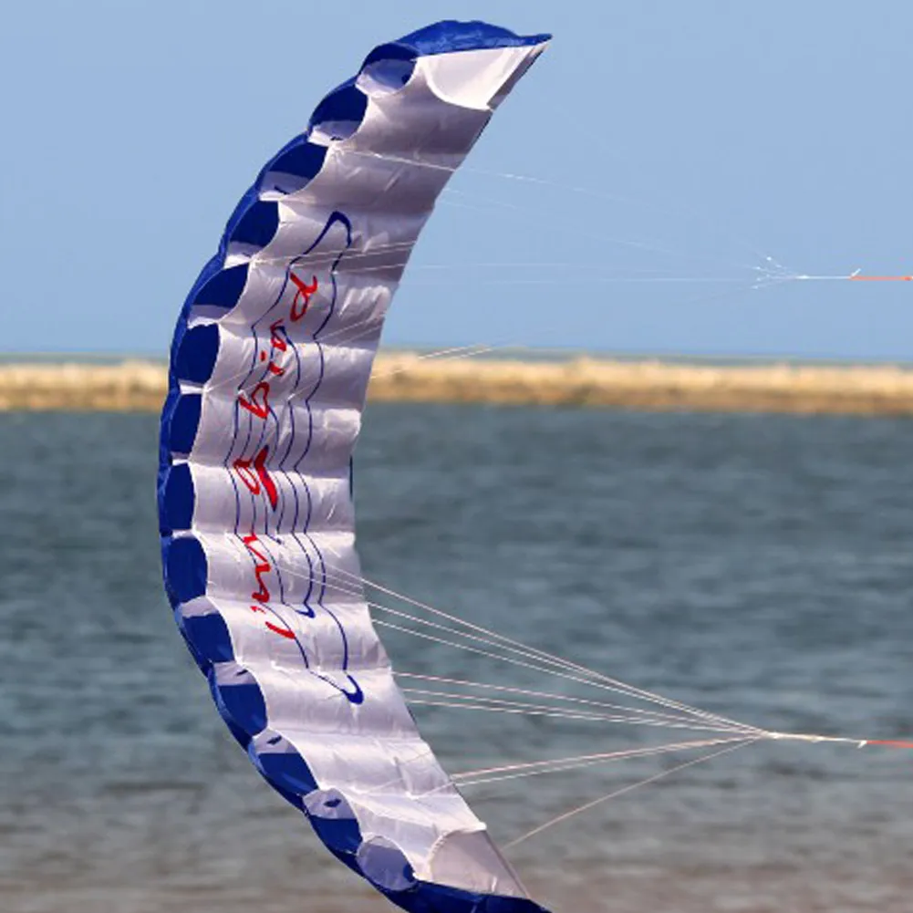 30m Dual Line Parafoil Kite met handvat en lijn Power Braid Sailing Kitesurf Rainbow Sports Beach voor volwassenen Kinderen speelgoed