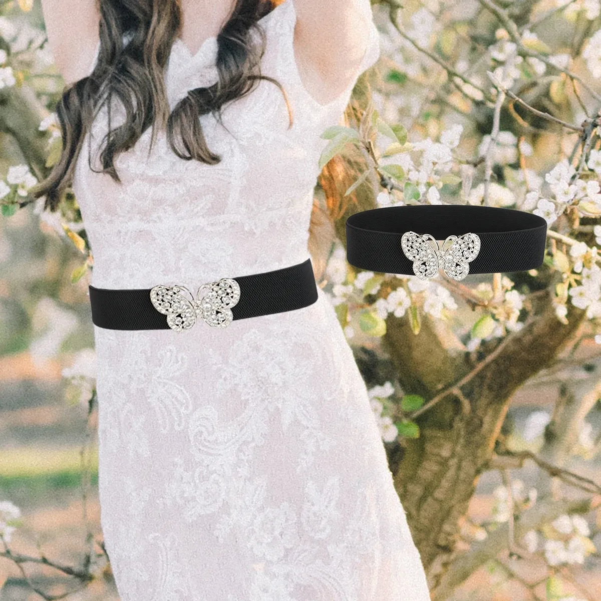 green emerald velvet dress WaJuemy Dress Sash Belt for Women Bridal Wedding Dresses Tie Bow Waist Belts  Formal Chiffon Wide Belt Wraps (01 Floral) at Amazon Women's Clothing store