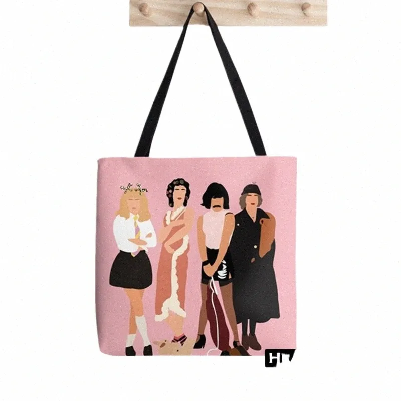 Shopper Freddie Mercury Koningin Gedrukt Tote Bag Vrouwen Harajuku Shopper Handtas Meisje Schouder Winkel Tas Dame Linnen Tas 95ld #