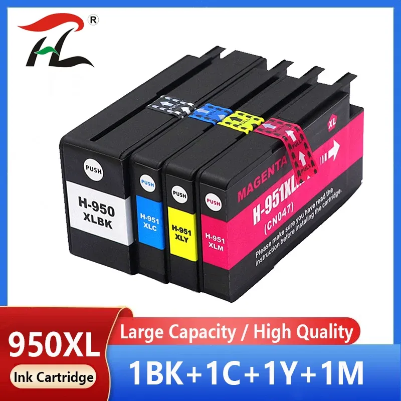 Cartuchos De Tinta Compatibles 950XL/951XL Para HP | Pack 3 (cian, Magenta, Amarillo) | Alto Rendimiento, 1500 Páginas Por Color